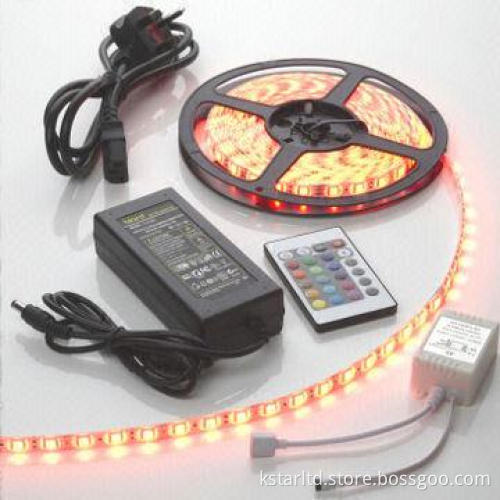 RGB 5050 LED strip light, 60 LED/M, waterproof, DC 12V